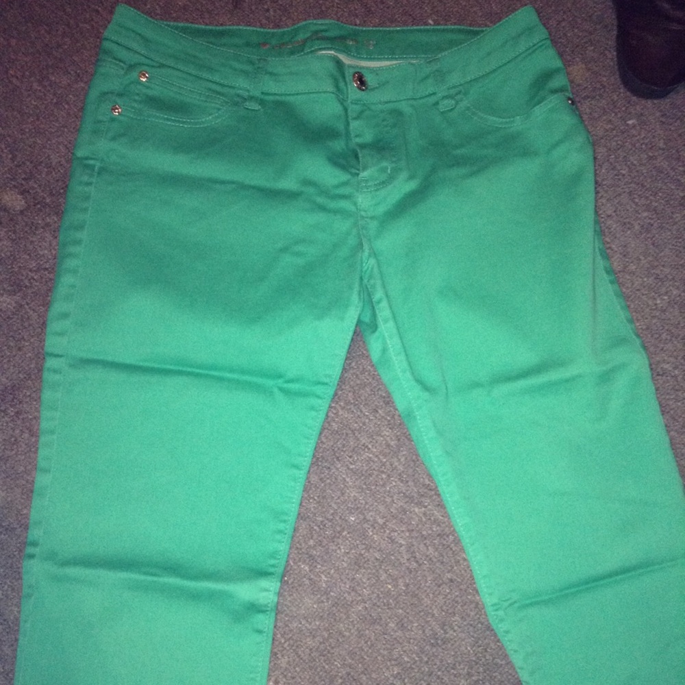 Sea Foam Green Jean Capris